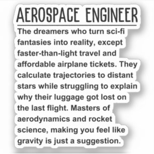 Sticker Ingénieur aérospatial