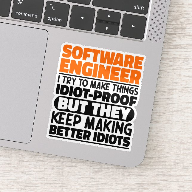 Sticker Ingénieur Logiciel J'Essaie De Faire Des Choses Dr (Détail)