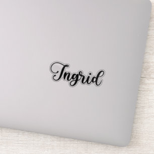 Sticker Ingrid Name - Calligraphie manuscrite