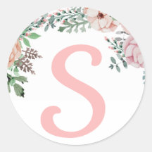 Sticker initial de Bunny Floral