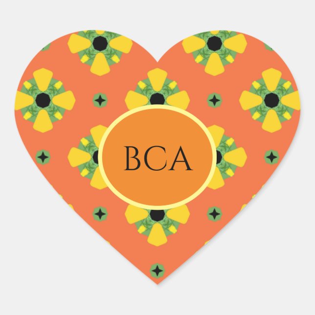 Sticker Initiales jolie partie Favoriser amusant B (Devant)