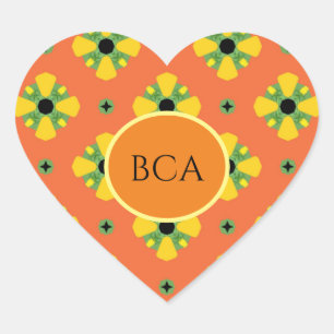 Sticker Initiales jolie partie Favoriser amusant B