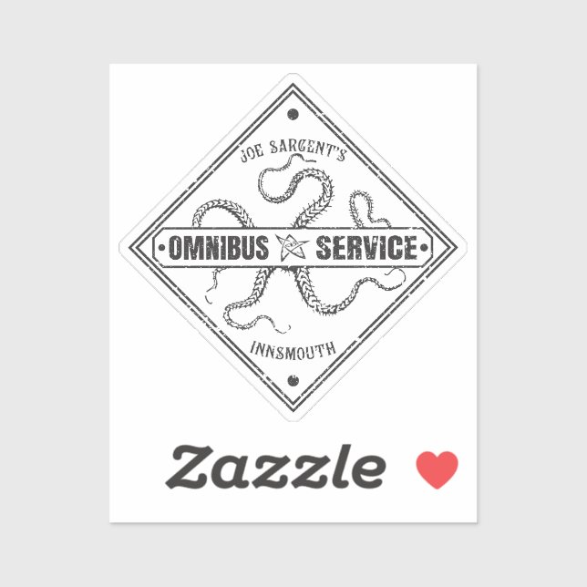 Sticker Innsmouth Bus Service Joe Sargent (Feuille)