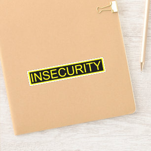 Sticker Insécurité drôle de garde jaune