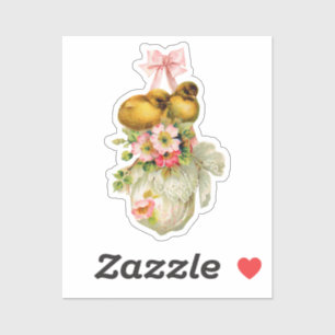 Sticker inséparables Flower Vintage Pâques Card art classi