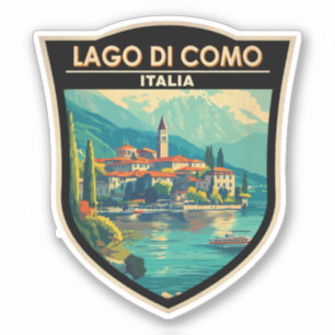 Sticker Insigne d'art de voyage Lago di Como Italia