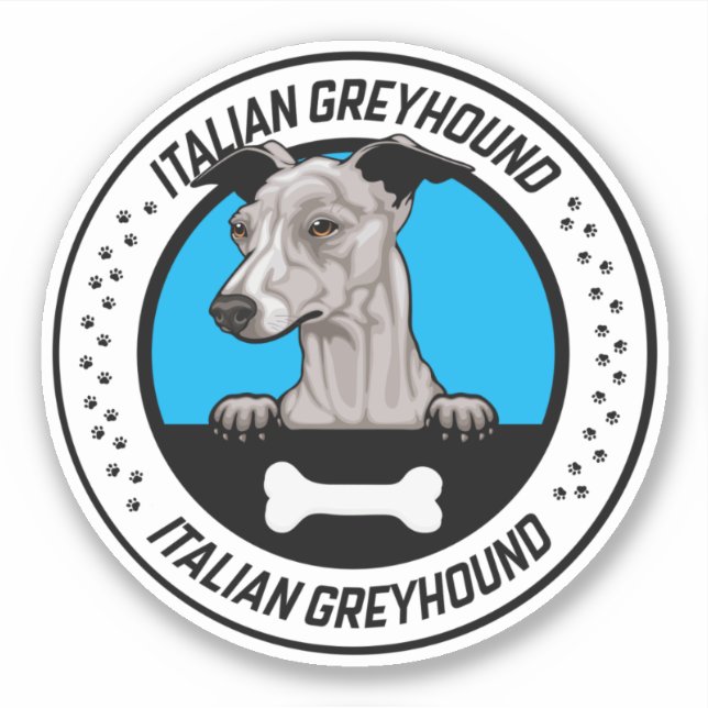 Sticker Insigne d'illustration de Peeking en Grèce italien (Devant)