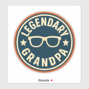 Sticker insigne rétro grand-père légendaire