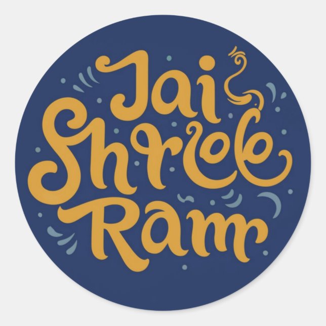Sticker Inspirationnel Jai Shree Ram - Carry Divin (Devant)