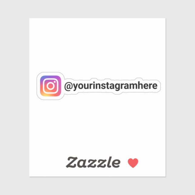 Sticker Instagram personnalisé Médias sociaux (Feuille)