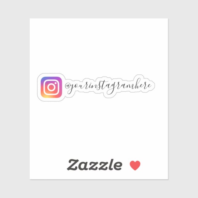 Sticker Instagram personnalisé Médias sociaux (Feuille)