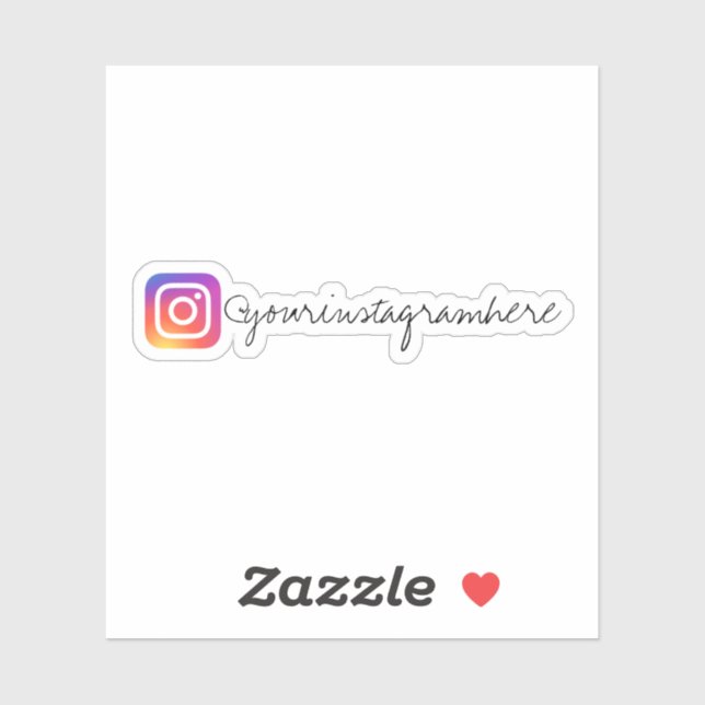 Sticker Instagram personnalisé Médias sociaux (Feuille)