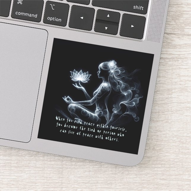 Sticker Instructeur de Yoga Méditation Lotus Pose Lumineus (Détail)