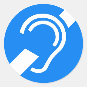 Sticker International Symbol for the Deaf