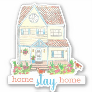 Sticker Introduction Rester à la maison
