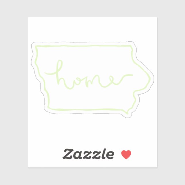 Sticker Iowa "Home" (Feuille)