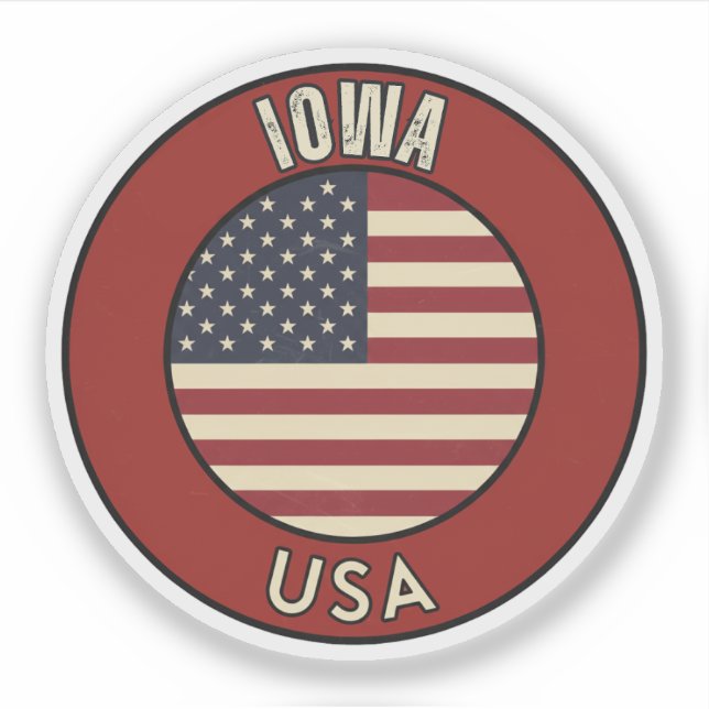 Sticker Iowa United States of America (Devant)