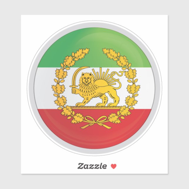 Sticker Iran Royaume des Lions Perse Pahlevi (Feuille)
