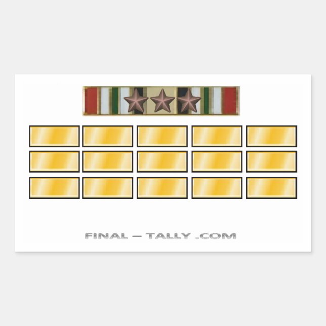 Sticker Iraq 15 mois avec 3 Star de campagne (Devant)