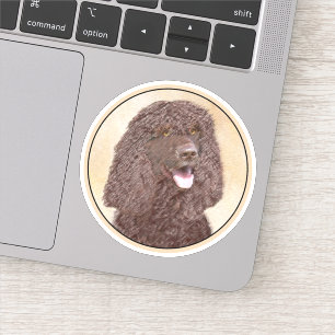 Sticker Irish Water Spaniel Peinture - Original Dog Art