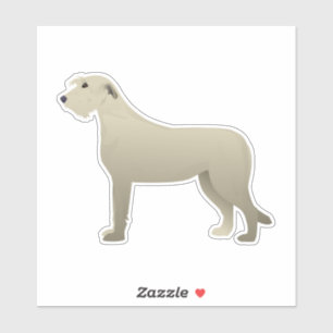 Sticker Irlandais Wolfhoubnd Chien race Vue latérale Silho