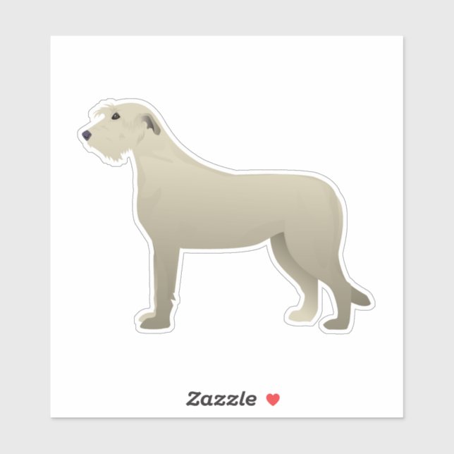Sticker Irlandais Wolfhoubnd Chien race Vue latérale Silho (Feuille)
