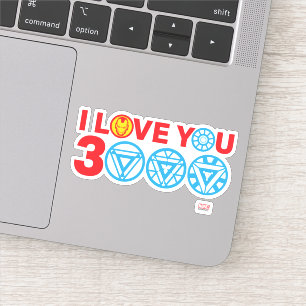 Sticker Iron Man   I Love You 3000