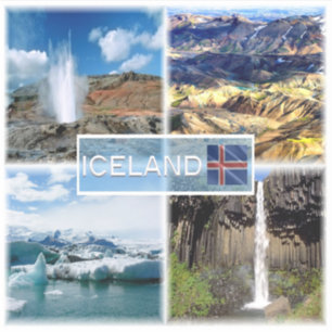 Sticker IS0003 Erupting geyser - Landmannalugar