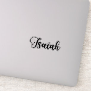 Sticker Isaiah Nom - Calligraphie manuscrite