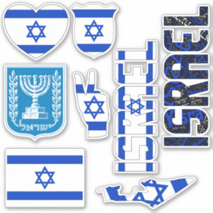 Sticker Israël Extraordinaire forme les symboles nationaux