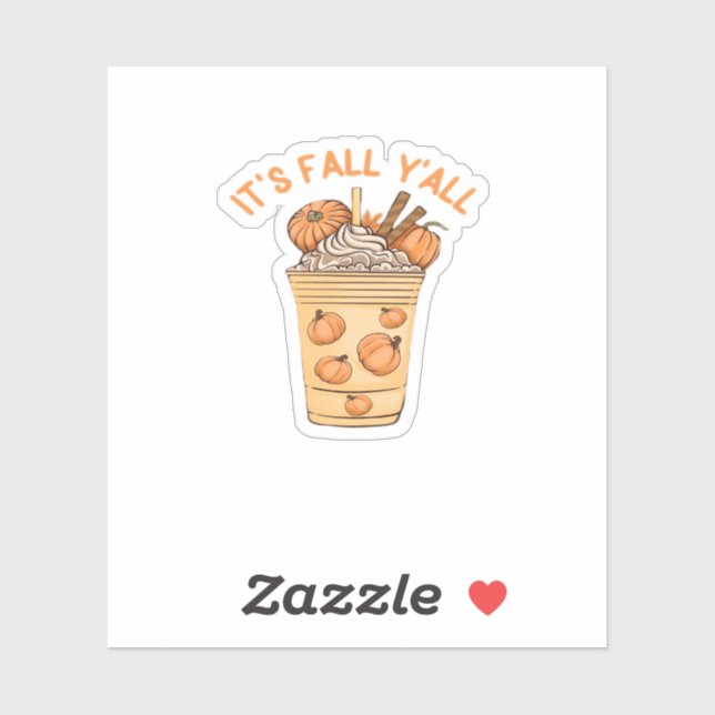 Sticker It’s Fall Y’all Cool Retro (Feuille)
