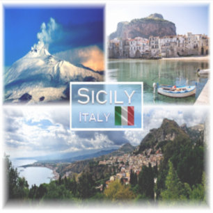 Sticker IT Sicile - Etna Volcano - Cefalu' - Taormina -