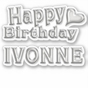 Sticker Ivonne Happy Birthday