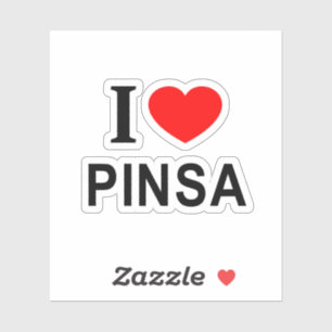 STICKER J'❤️ PINSA J'AIME PINSA J'AI LE COEUR POUR PINSA V