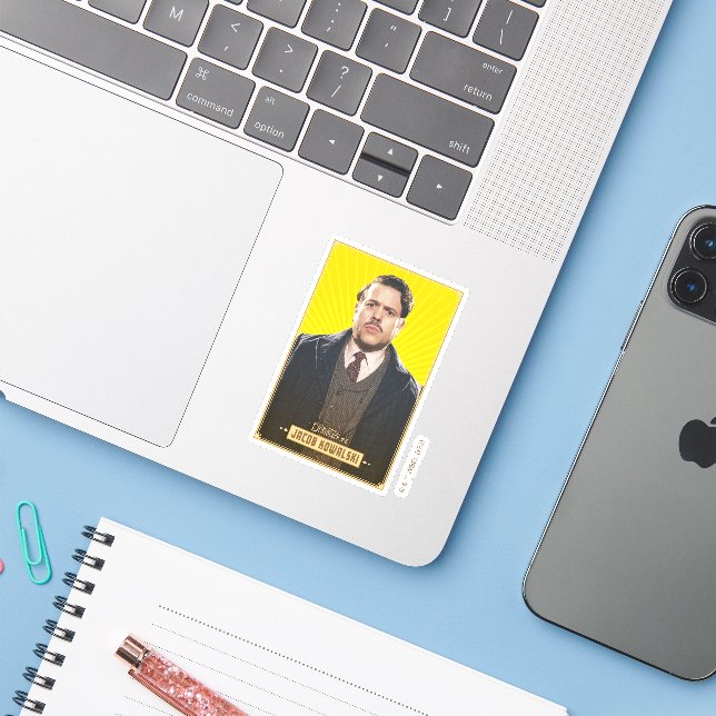 Sticker Jacob Kowalski Character Graphic (Ordinateur portable avec iPhone)