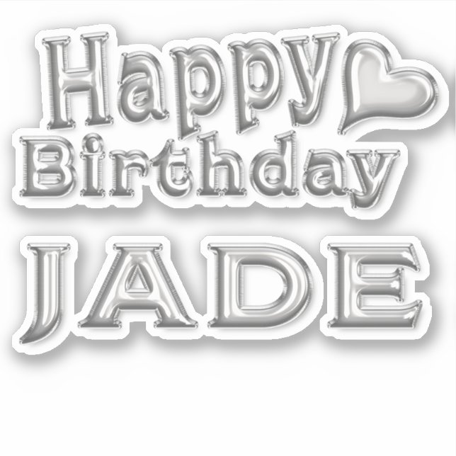 Sticker Jade Happy Birthday (Devant)