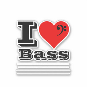 Sticker J'adore le bass