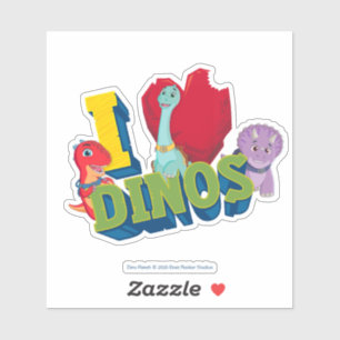 Sticker J'adore les dinos   Dino Ranch