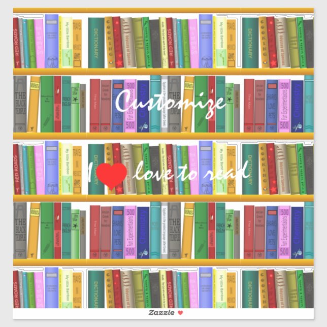 Sticker J'adore lire Livres Thunder_Cove (Feuille)