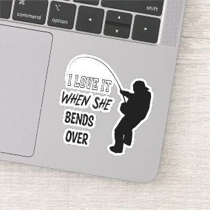 Sticker J'adore quand elle se penche sur le graphique de l