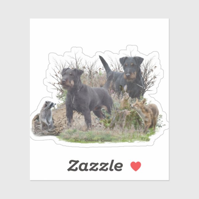 Sticker Jagdterrier, Bo c. Renbrad Kennel.'' (Feuille)