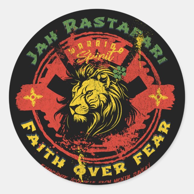 Sticker Jah Rastafari (Devant)