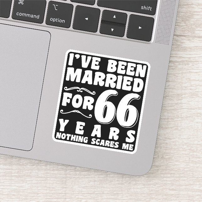 Sticker J'ai été marié pendant 66 ans Cadeau de fiançaille (Détail)