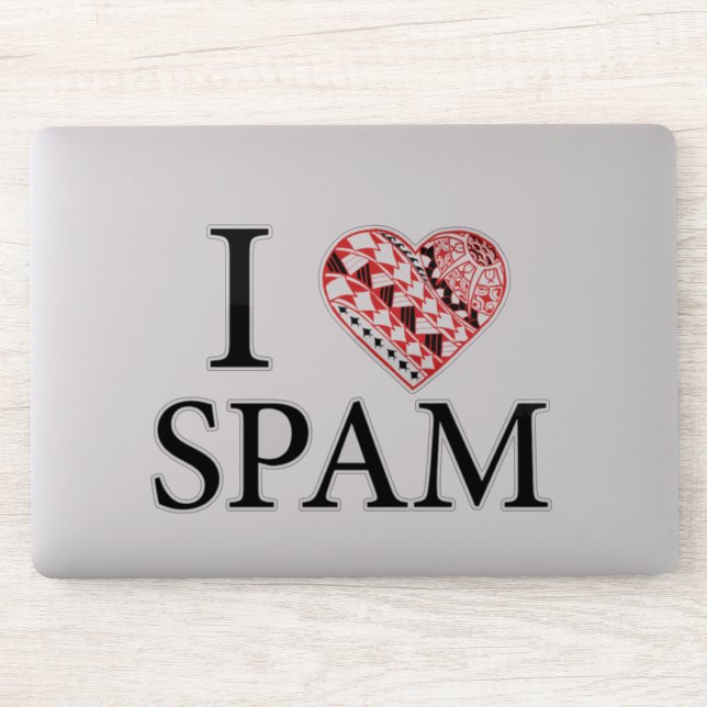 Sticker J'ai le coeur du SPAM (Ordinateur)