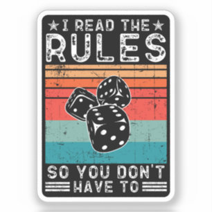 Sticker J'ai lu les règles pour ne pas avoir à embarquer j