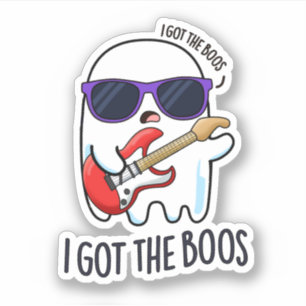 Sticker J'Ai Obtenu Boos Funny Halloween Music Ghost Pun