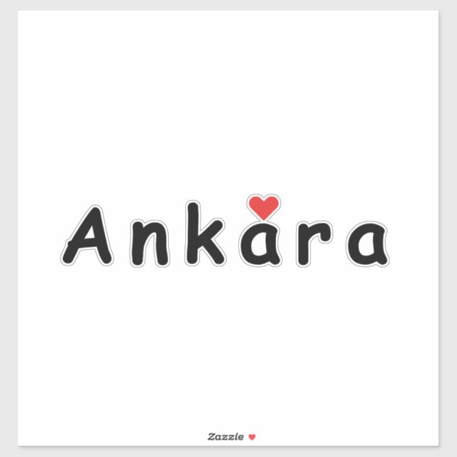 Sticker J'aime Ankara (Feuille)