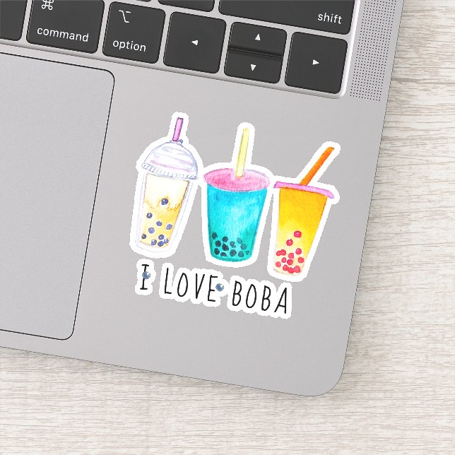 Sticker J'aime Boba (Détail)
