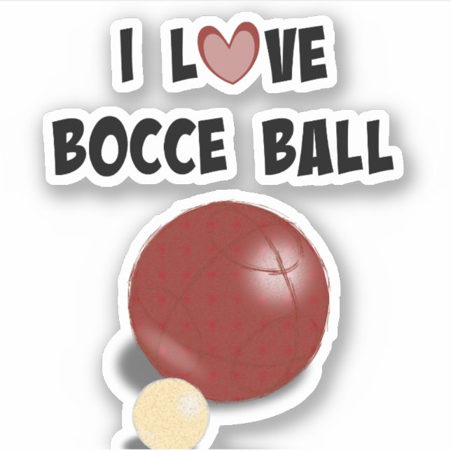 Sticker J'Aime Bocce Ball (Devant)