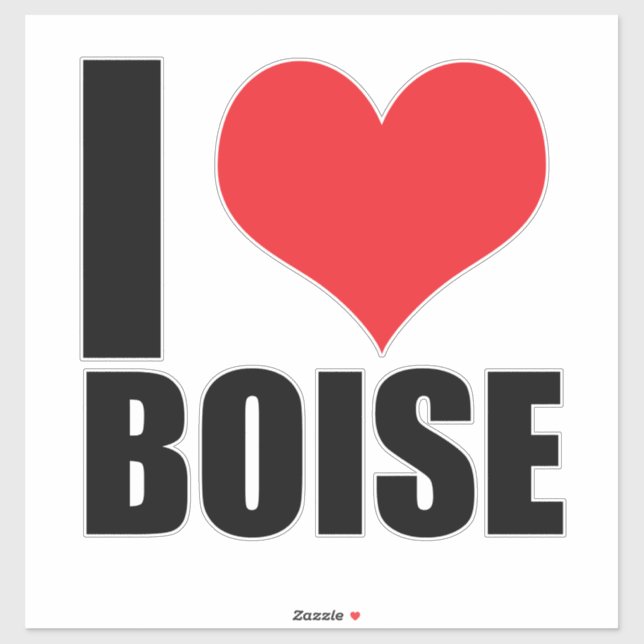 Sticker J'aime Boise (Feuille)